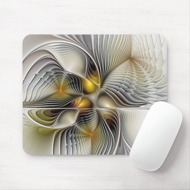 Tapis De Souris Illusion Optique Abstrait 3D Fractal Avec Profonde (Avec souris)