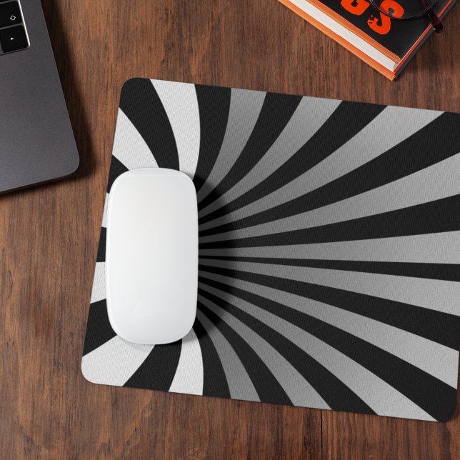 Tapis De Souris Illusion Optique Hypnotique Courbe Spirale (Créateur téléchargé)