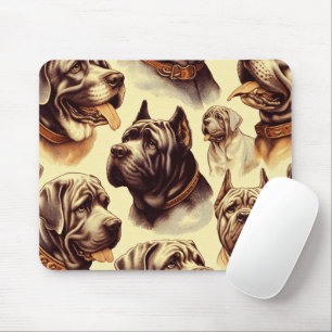 Tapis De Souris Illusion vintage de la maçonnerie napolitaine