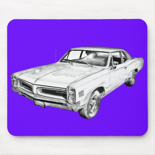 Tapis De Souris Illustration 1966 de voiture de Pontiac le Mans (Devant)