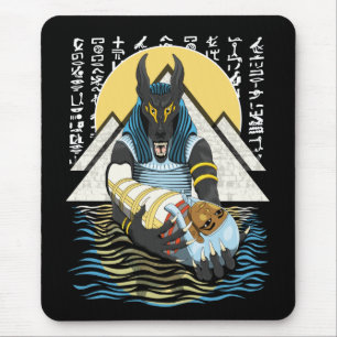 Tapis De Souris Illustration Anubis du dieu égyptien antique