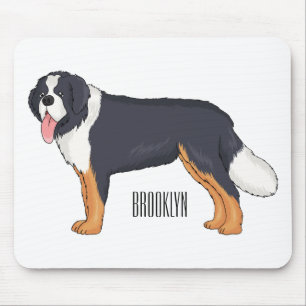 Tapis De Souris Illustration bernoise d'un chien de montagne