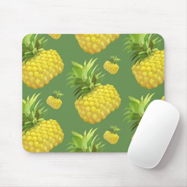 Tapis De Souris Illustration d'ananas (Avec souris)