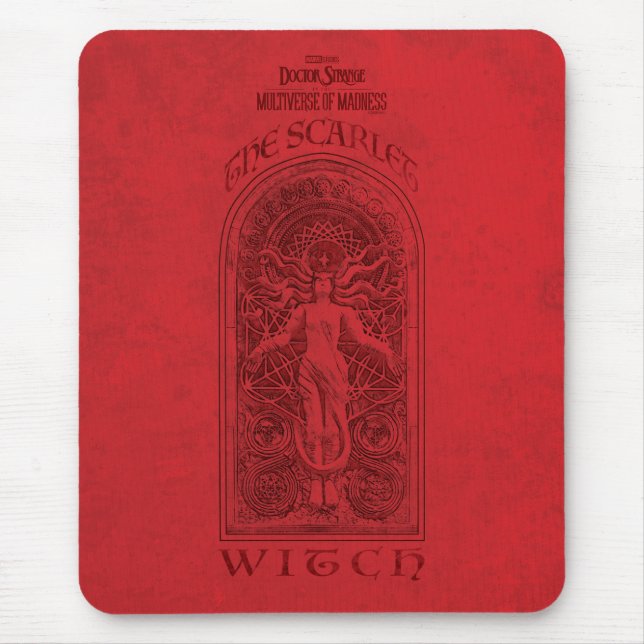 Tapis De Souris Illustration Darkhold de la sorcière à écarlate (Devant)