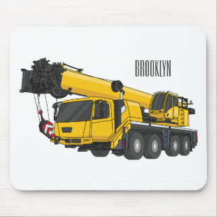 Tapis De Souris Illustration de camion de grue