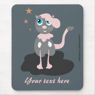 Tapis De Souris Illustration de chat pour enfants, mignon kitty de