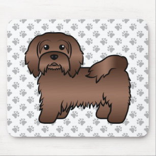 Tapis De Souris Illustration de chien de dessin mignon au chocolat