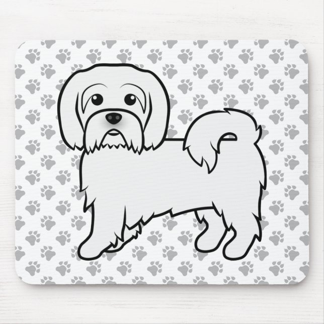 Tapis De Souris Illustration de chien de dessin mignon en coton de (Devant)