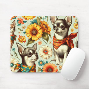 Tapis De Souris Illustration de Cute Retro Chihuahua