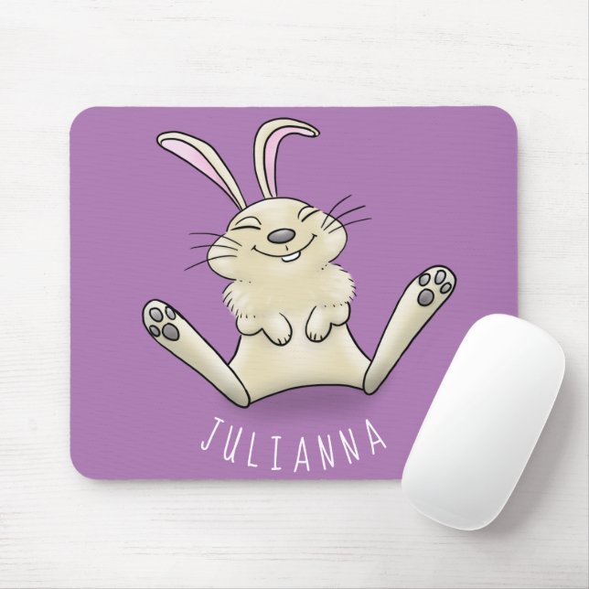 Tapis De Souris Illustration de dessin de lapin lapin mou (Avec souris)