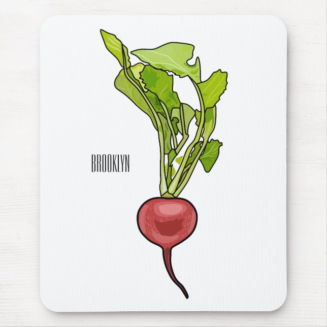 Tapis De Souris Illustration de dessin Radish (Devant)