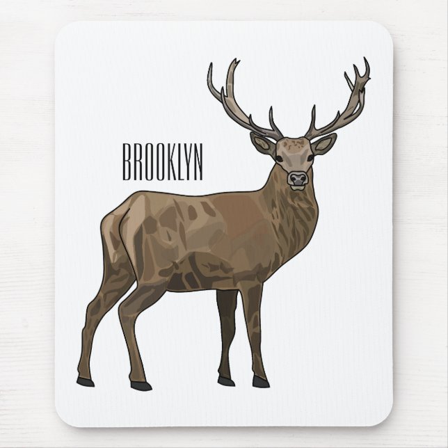 Tapis De Souris Illustration de dessin sur le cerf (Devant)