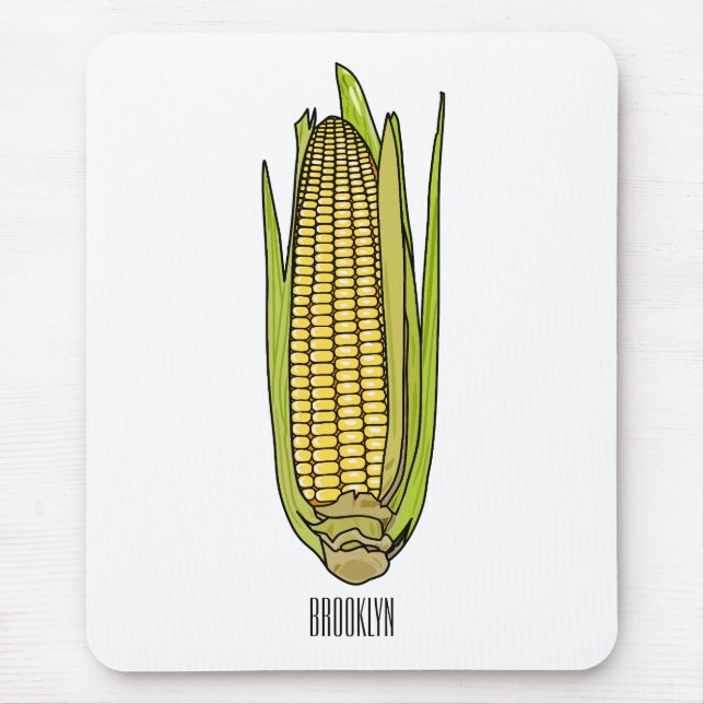 Tapis De Souris Illustration de dessin sur le maïs (Devant)