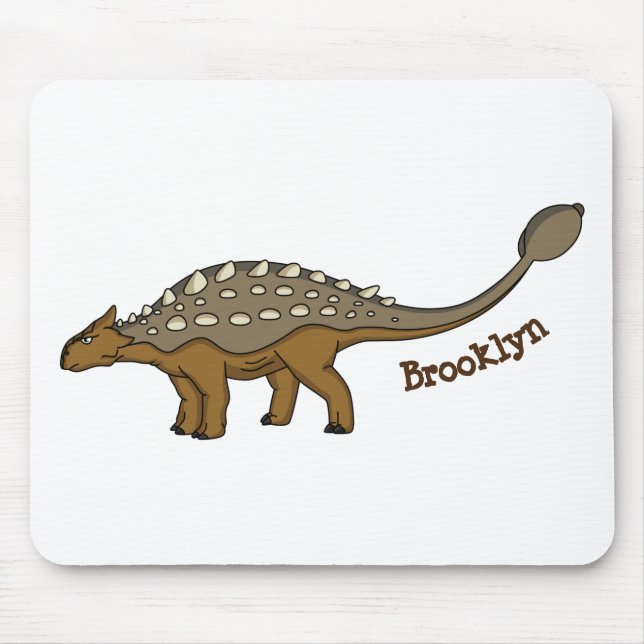 Tapis De Souris Illustration de dinosaure blindé Ankylosaurus (Devant)