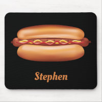 Illustration de fast food Hot Dog avec nom personn