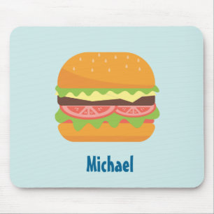 Tapis De Souris Illustration de hamburger avec tomate et laitue