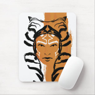 Tapis De Souris Illustration de la brosse de montre orange Ahsoka