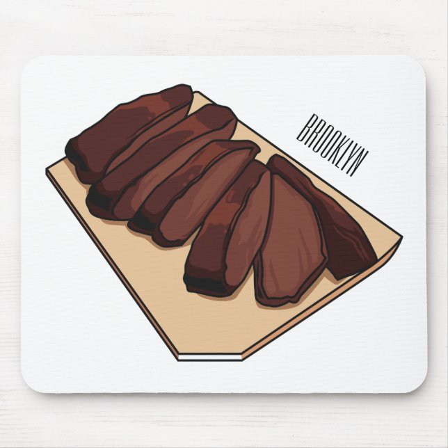 Tapis De Souris Illustration de la poitrine de boeuf (Devant)