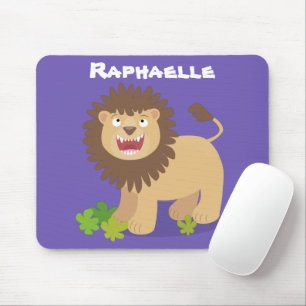 Tapis De Souris Illustration de l'effervescence de lions heureux