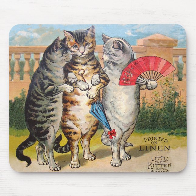 Tapis De Souris Illustration de l'oie des trois petits chatons (Devant)