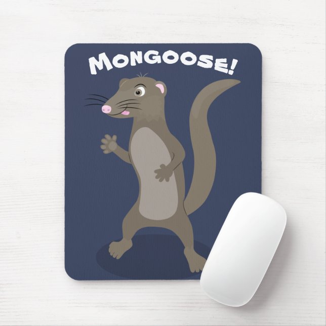Tapis De Souris Illustration de mignonne mangouste (Avec souris)