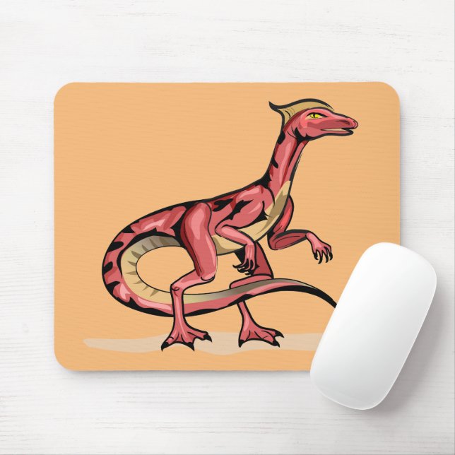 Tapis De Souris Illustration De Velociraptor. (Avec souris)