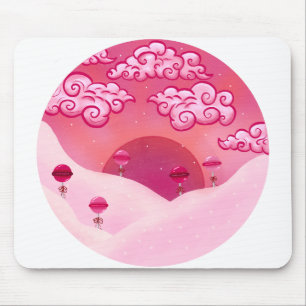 Tapis De Souris Illustration des sucettes et des beaux nuages