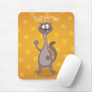 Tapis De Souris Illustration drôle de tissage tissé