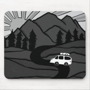 Tapis De Souris Illustration du LEVER DE MONTAGNE Vanlife