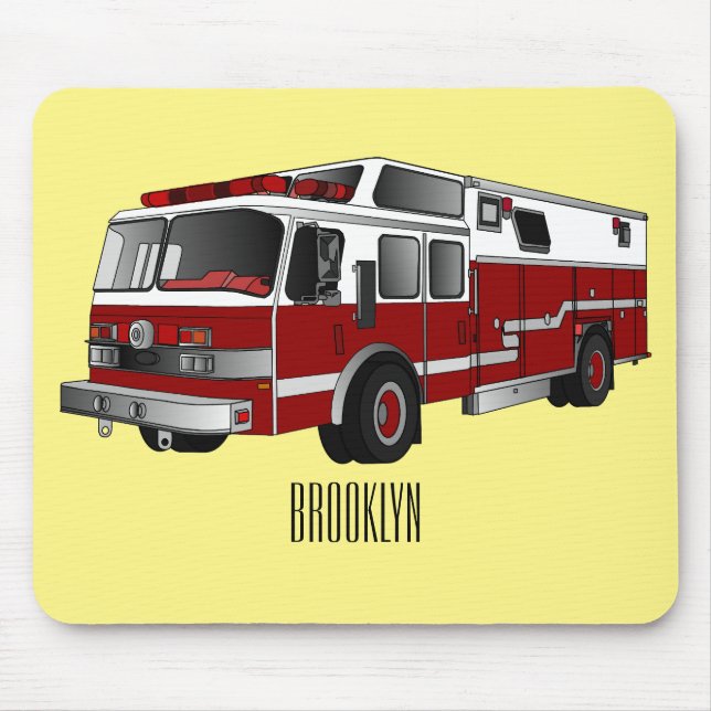 Tapis De Souris Illustration du moteur à incendie (Devant)