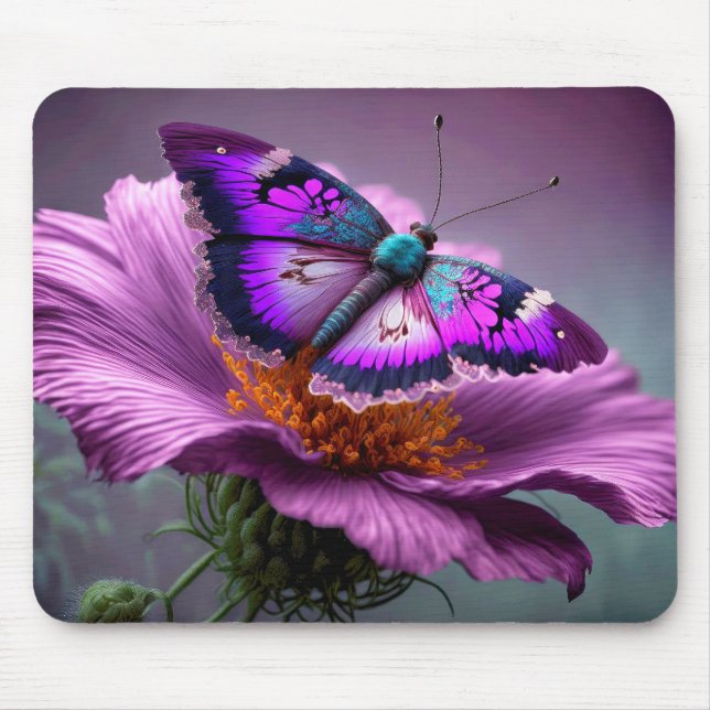 Tapis De Souris Illustration du papillon vibrant (Devant)