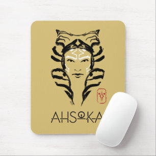 Tapis De Souris Illustration du pinceau de visage Ahsoka