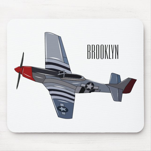 Tapis De Souris Illustration d'un avion de chasse-bombardier (Devant)