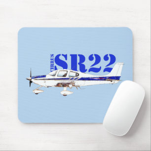 Tapis De Souris Illustration d'un avion léger Cirrus SR22