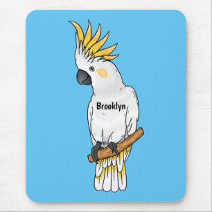 Tapis De Souris Illustration d'un oiseau de cokatoscope à crête de