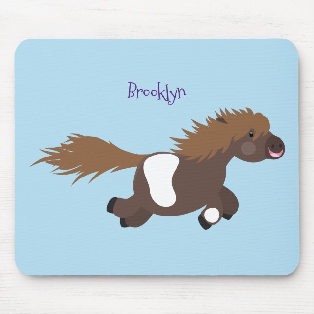Tapis De Souris Illustration d'un poney de Shetland mignon (Devant)