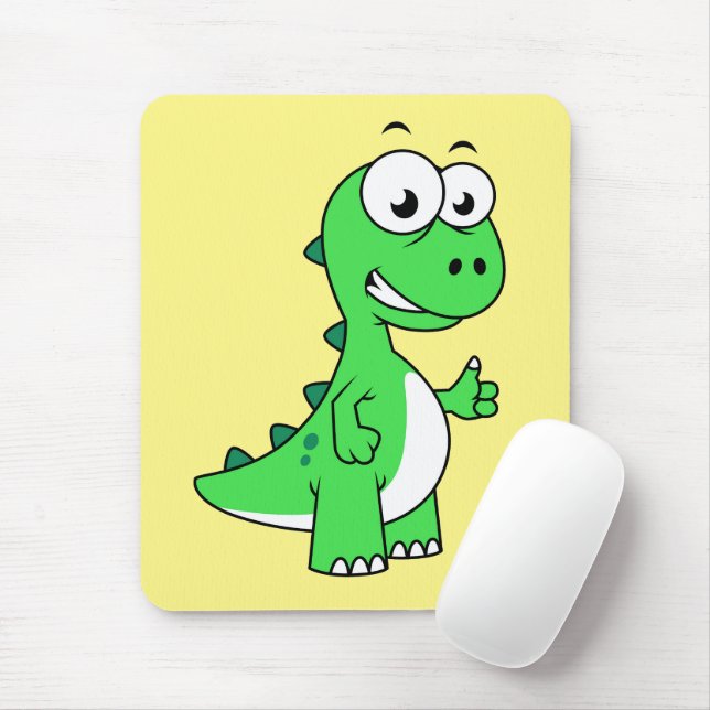 Tapis De Souris Illustration Mignonne Du Tyrannosaurus Rex. 2 (Avec souris)