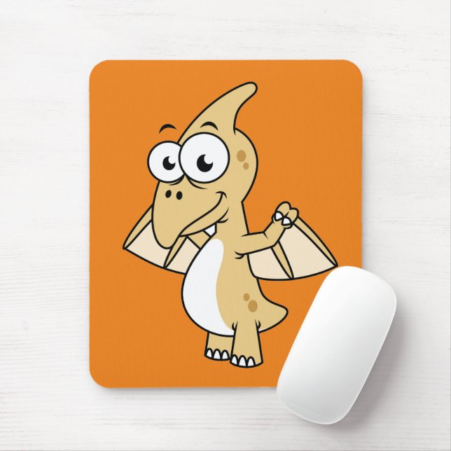 Tapis De Souris Illustration Mignonne D'Un Pterodactyl. 2 (Avec souris)