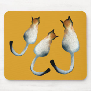 Tapis De Souris Illustration Tabby noir et brun