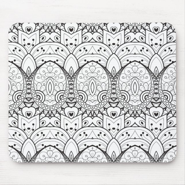 Tapis De Souris Illustration tribale inspirée (Devant)
