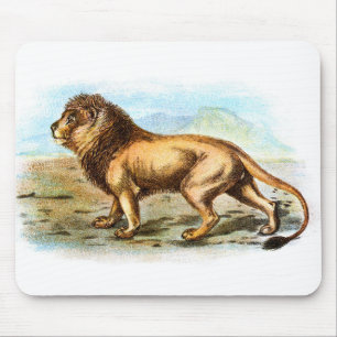 Tapis De Souris Illustration vintage de Lion Mousepad