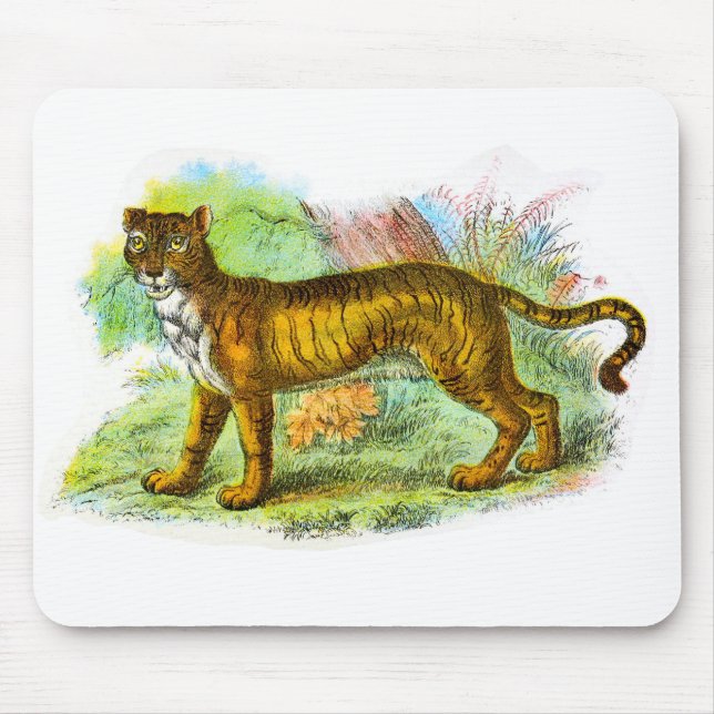 Tapis De Souris Illustration vintage Liger Mousepad (Devant)