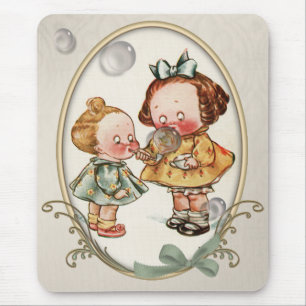 Tapis De Souris Illustration vintage Mousepad d'enfants en bas âg