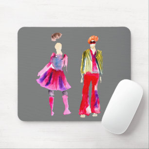 Tapis De Souris Illustrations de mode figures art aquarelle