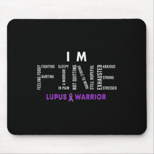 Tapis De Souris Im Fine Lupus Guerrier Lupus Mois de sensibilisati