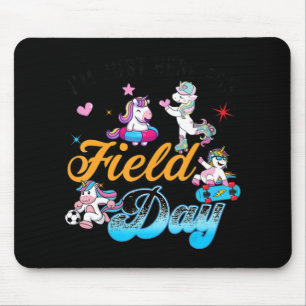 Tapis De Souris I'm Just Here For Field Day Magical Unicorn Playin