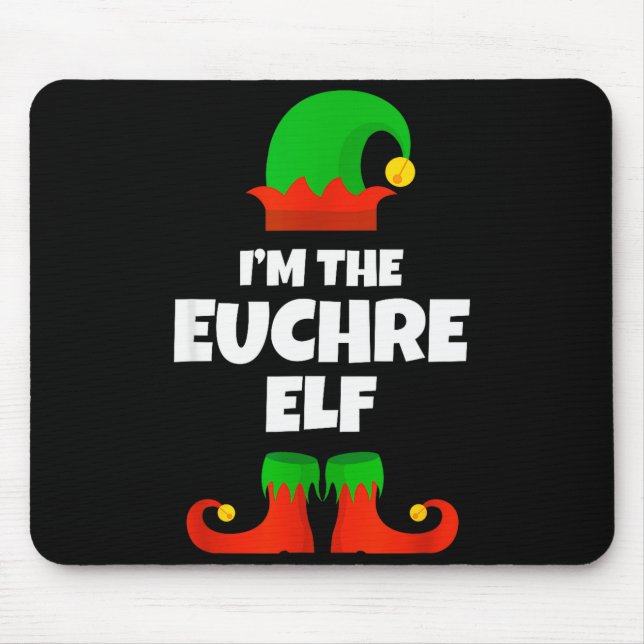Tapis De Souris I'm The Euchre Elf Family Pajama Christmas Funny P (Devant)