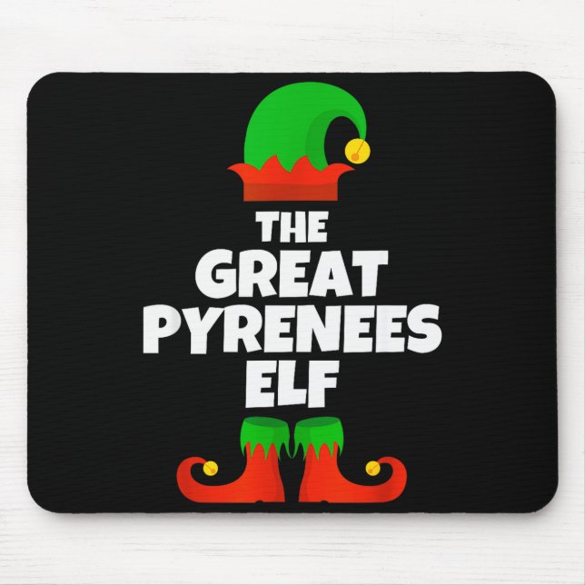 Tapis De Souris I'm The Great Pyrenees Elf Family Pajama Christmas (Devant)