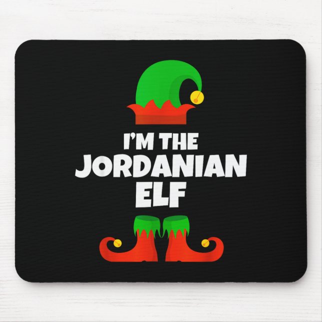 Tapis De Souris I'm The Jordanian Elf Family Pajama Christmas Funn (Devant)