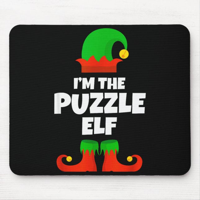 Tapis De Souris I'm The Puzzle Elf Family Pajama Christmas Funny  (Devant)
